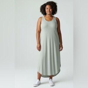 Chris and Carol Sleeveless Maxi Dress sage green 3xl